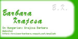 barbara krajcsa business card